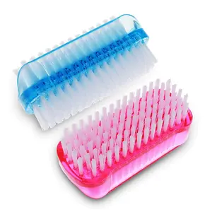 Double-Sided Nail Cleaning Brush Set, PP Stiff Bristle Design, for Cuticles & Nails, Men & Women, 2-Piece Kit