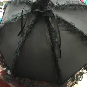 Wednesday Addams Style Prop Laced Umbrella