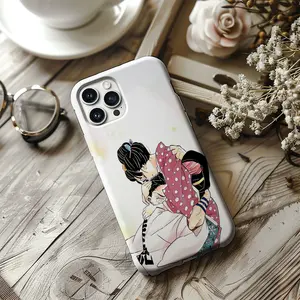 Akaza (Hakuji) & Koyuki Demon Slayer Anime Phone Case, Anime Characters Tough Case, Protective Smartphone Cover for iP 11 12 13 14 15 16 17 Air Pro Max SS23 24 25