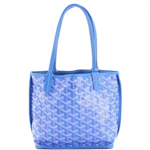Pre-owned Goyard Canvas Coated Top Handle Bags Anjou Reversible Tote Coated Canvas Mini by Rebag