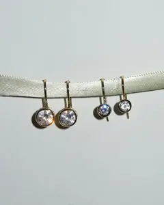 MAURA BEZEL SPARKLE DROP EARRINGS