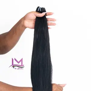 100 grams weft ,28 inches Straight Female Extensions