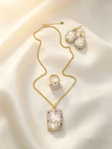 Women's Baroque 3-Piece Jewelry Set, Elegant Design, Charming Accessory Collection