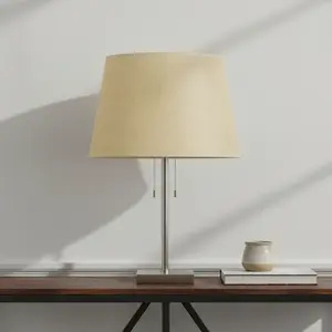 HomeRoots 654705 Tan Linen Plain Drum Lamp Shade