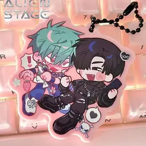 Anime Alien Stage Till Ivan Cosplay Key Chain Cartoon Cute Acrylic Keyring Backpack Keychains Couple Accessories