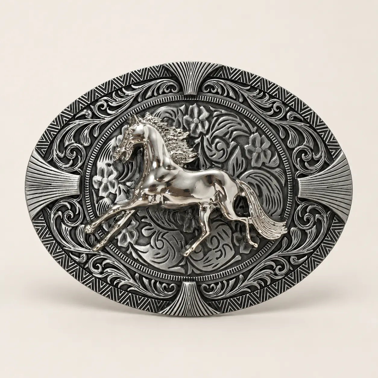 Men's Western Bull Head Oval Flip-Open Magnetic Zinc Alloy Belt Buckle Drink Holster Accessory - Cowboy Stuff, Hands-Free Beer & Can Holder for Outdoor Fun, Western Scenarios (Multiple Styles)