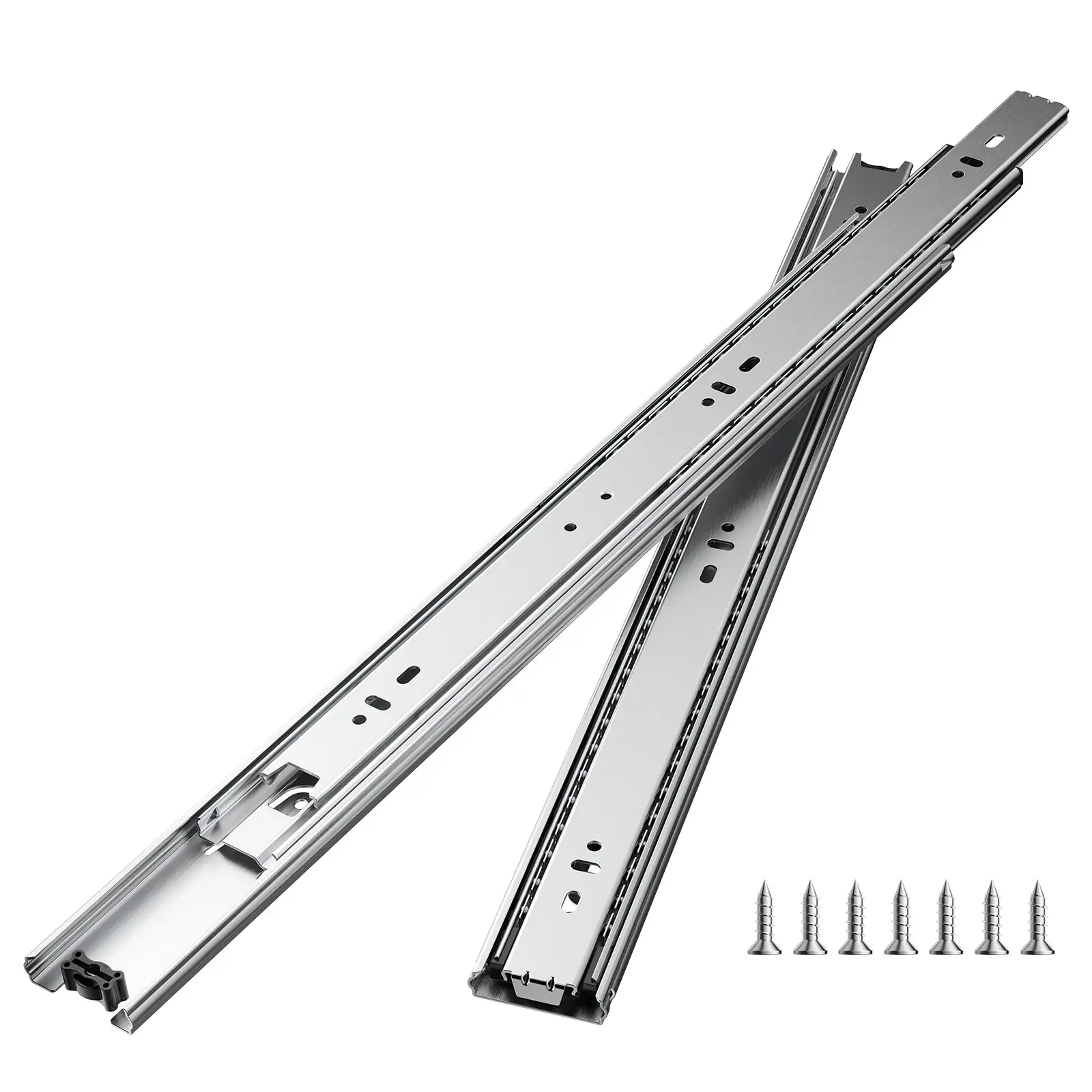 Drawer Slides, 18 inch, 10 Pairs Full Extension Ball Bearing Cabinet Rails, 100 LB Load Capacity Heavy Duty Side Mount Dresser Drawer Slides, Drawer Track Runners for Kitchen DIY Replacement
