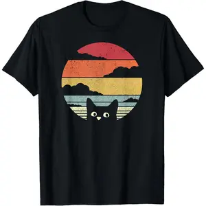 Cat Shirt. Retro Style T-Shirt