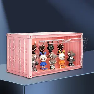 Acrylic Doll Display Case, Colorful Storage Box, Dustproof Cabinet, Transparent Home Organizer, Ideal for Figure Arrangement & Storage