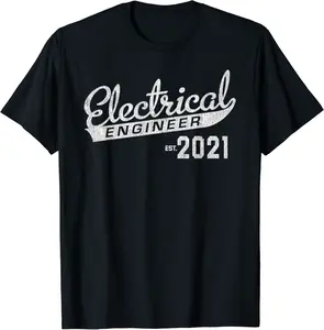 Electrical Engineer Est 2021 Graduation Gift T-Shirt - Tomasleza Shop 53B08WM6PVP4