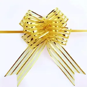 Pull Ribbon Bows it come in sets of 10 in three colors Gold, Red and White. Perfect for your Christmas gift wrapping and your holidays decorations