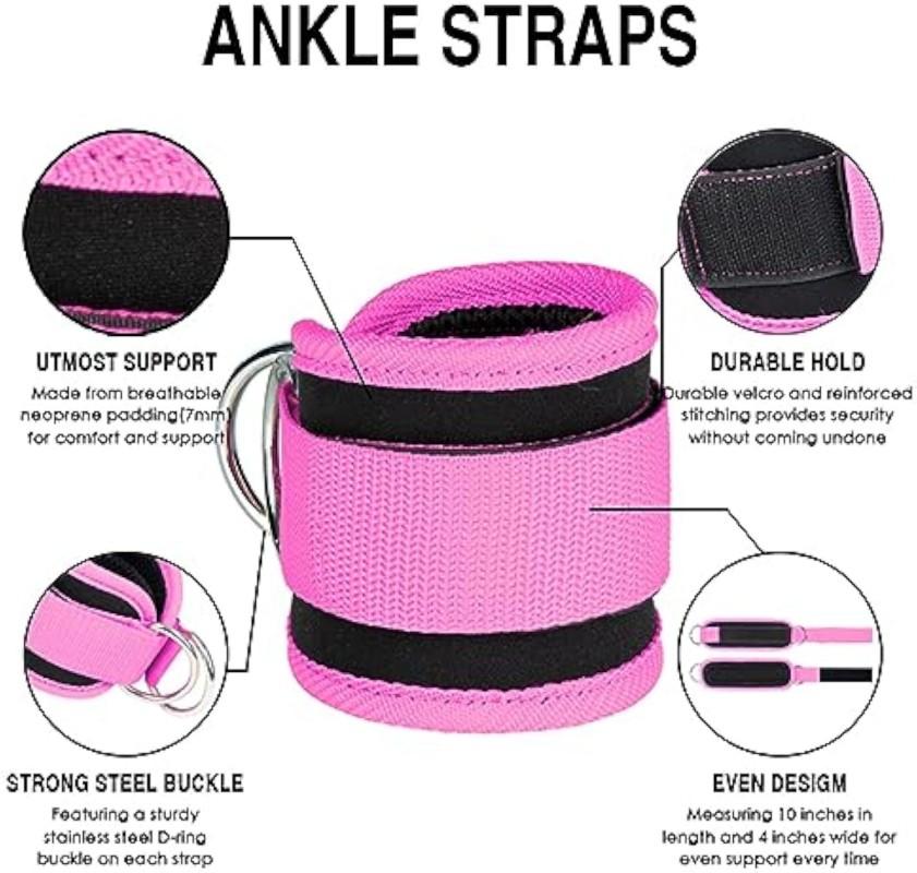 2 Counts Gym Ankle Straps, Fitness & Sports Ankle Strap for Leg & Glute TrainingProtective Gear for Women & Men, Exercise Equipment for Home & Gym
