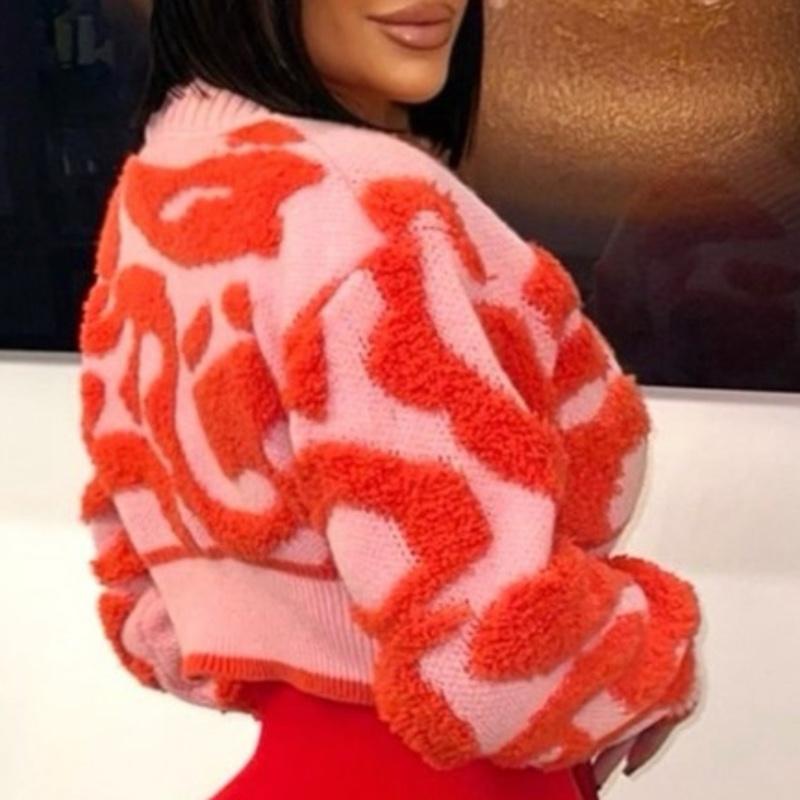 Pink Knit Cardigan - Cropped Design, Soft Knit Fabric, Versatile Style for Women - Knitwear, Womenswear Elegance Outfit