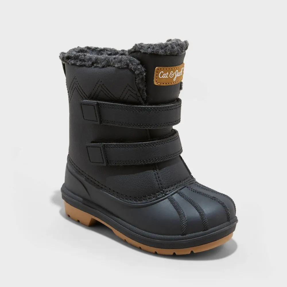 Cat & Jack Toddler Denver Waterproof Faux Fur Winter Boots - Black Cat & Jack Toddler Denver Waterproof Faux Fur Winter Boots - Black