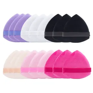 20 Pcs Powder Puff Set, Soft Triangle Velvet Makeup Sponges, Ideal for Loose Powders & Gifts, Comes with Storage Box