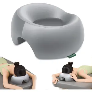 Prone Massage Pillow - Ergonomic Face Down Pillow for Massage Table, Home Sleeping & Post-Surgery Recovery Comfortable Face-Down Sleeping & Spa Use (Silver Gray)