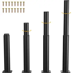4 count Adjustable Furniture ,10"-17" Adjustable Metal Height Replacement Support  for Table/Bed/Furniture/Cabinet/Couch,Heavy Duty Sofa Cabinet , for Furniture
