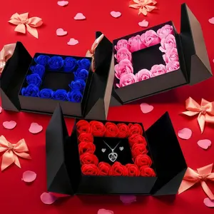 1PC Luxury Eternal Rose Exquisite Gift Box, Artificial Roses with Butterfly Bow in Velvet Jewelry Case, Heartfelt Romantic Present for Valentine's Day Mother's Day