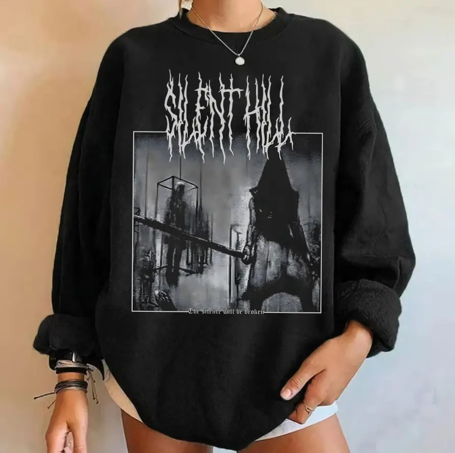 Silent Hill 2 T-Shirt, Vintage SH2 T-Shirt, Unisex Pyramid Head Konami Metal Horror Video Game Tee, Scary T-Shirt