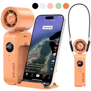 Portable Fan, Handheld High-Speed Fan with Phone Holder  199 Speed Settings  Foldable   20,000 RPM Turbo Cooling  350° Rotation Perfect for travel, work, and dorm life Fans mothersdaygift  Summervibes