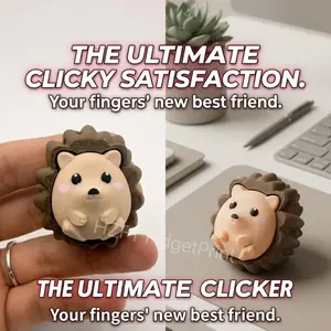Modern 3D Printed Hedgehog | Aesthetic Desk Pet | Mechanical Stress Relief Accessory | Unique Office Gift | Geometric Animal Sculpture for Workspace