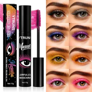 YTRUNS Glitter Mascara, Shimmer Diamond Sparkle Lash Topper, Colorful Pearlescent Glitter Eyelash Mascara, Long Lasting Waterproof Smudge Proof Mascara for Eye Makeup, Adds Shine and Volume for Party, Festival, Stage and Night Look