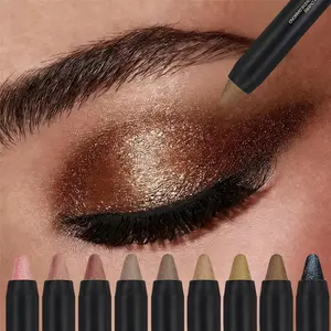 1PC Golden Yellow Eyeshadow Stick - Pearly Glitter & Matte Finishes, Waterproof & Smudge-Proof, Long-Lasting Color Payoff, Easy Application - Ideal for Beginners & Pros, Perfect for Music Festivals, Eye Makeup Products