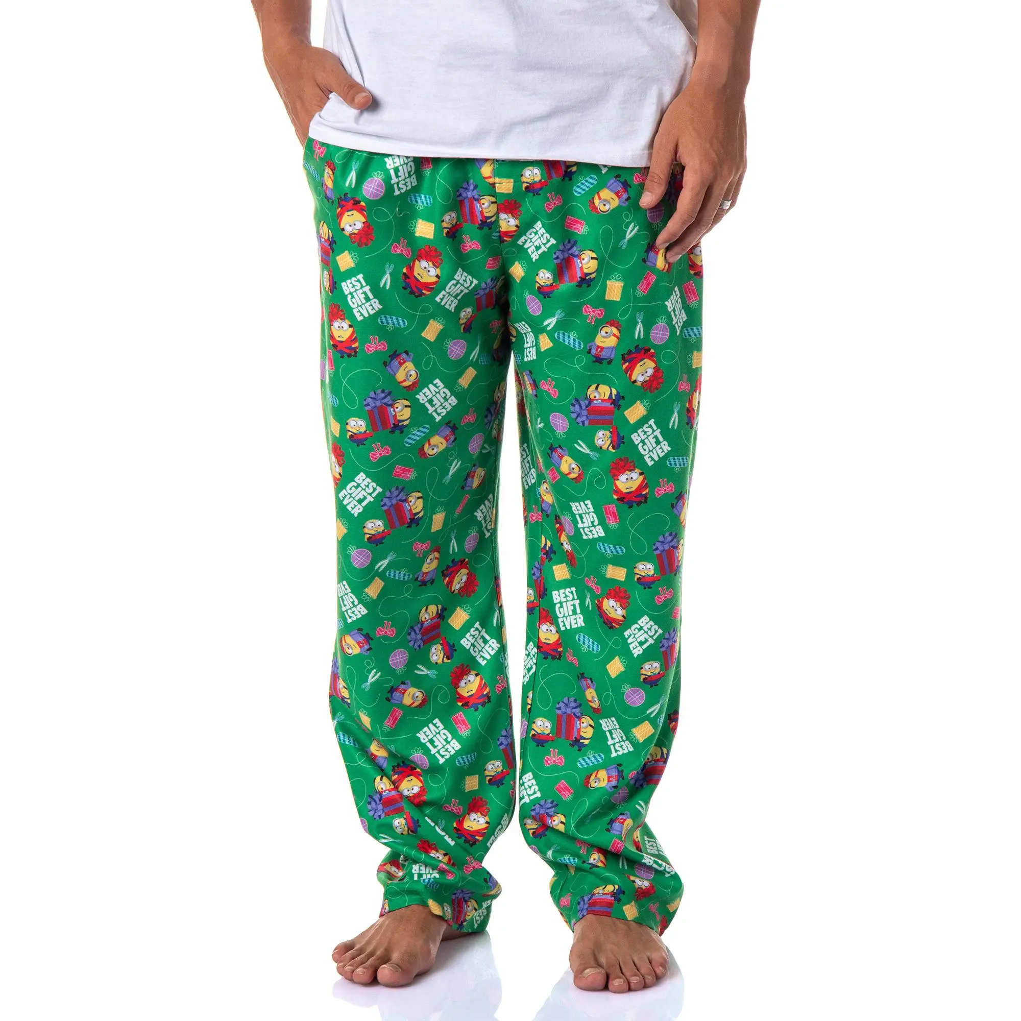 PJammy Men's Despicable Me Minions Pajama Pants, Classic Christmas Lounge Nightwear in Soft, Breathable Polyester Fabric
