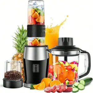 Blender And Food Processor Combo, Blender For Shakes And Smoothies, Personal Blender Small Blender, Suitable For Kitchen, Home, 700W Electric Blender With Mixer Grinder_Blender_Chopper