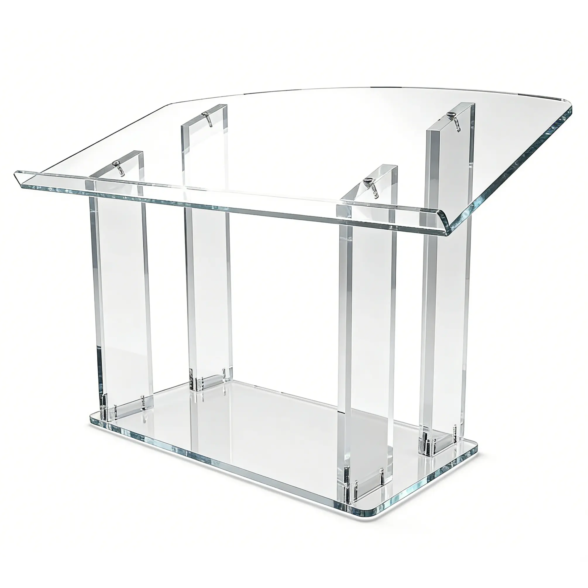 FixtureDisplays® Tabletop Acrylic Plexiglass Podium Pulpit Lectern Clear Lucite 1803-6