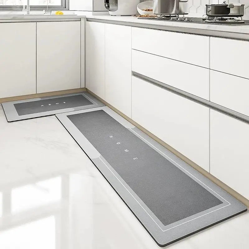 Kitchen Floor Water Absorbent Mat, 2 Counts/set Non-slip Kitchen Drying Mat, Easy-to-clean Kitchen Mat