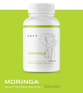 HEFT Moringa – 60 Capsules | Plant-Based Superfood Supplement for Natural Energy & Immune Support | 30 Day Supply | Edible Dietary Wellness Boost |