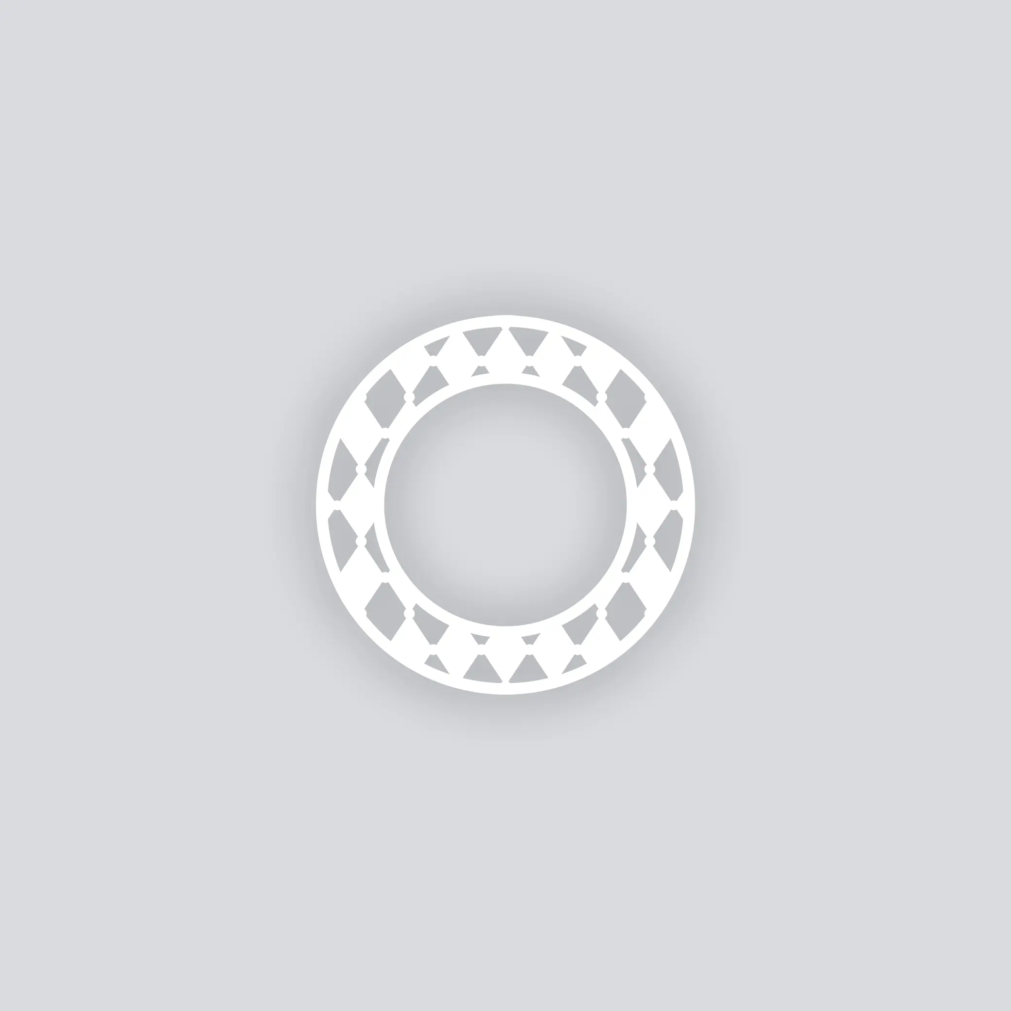 Diamond Chain Circle Rim Clay Stencil