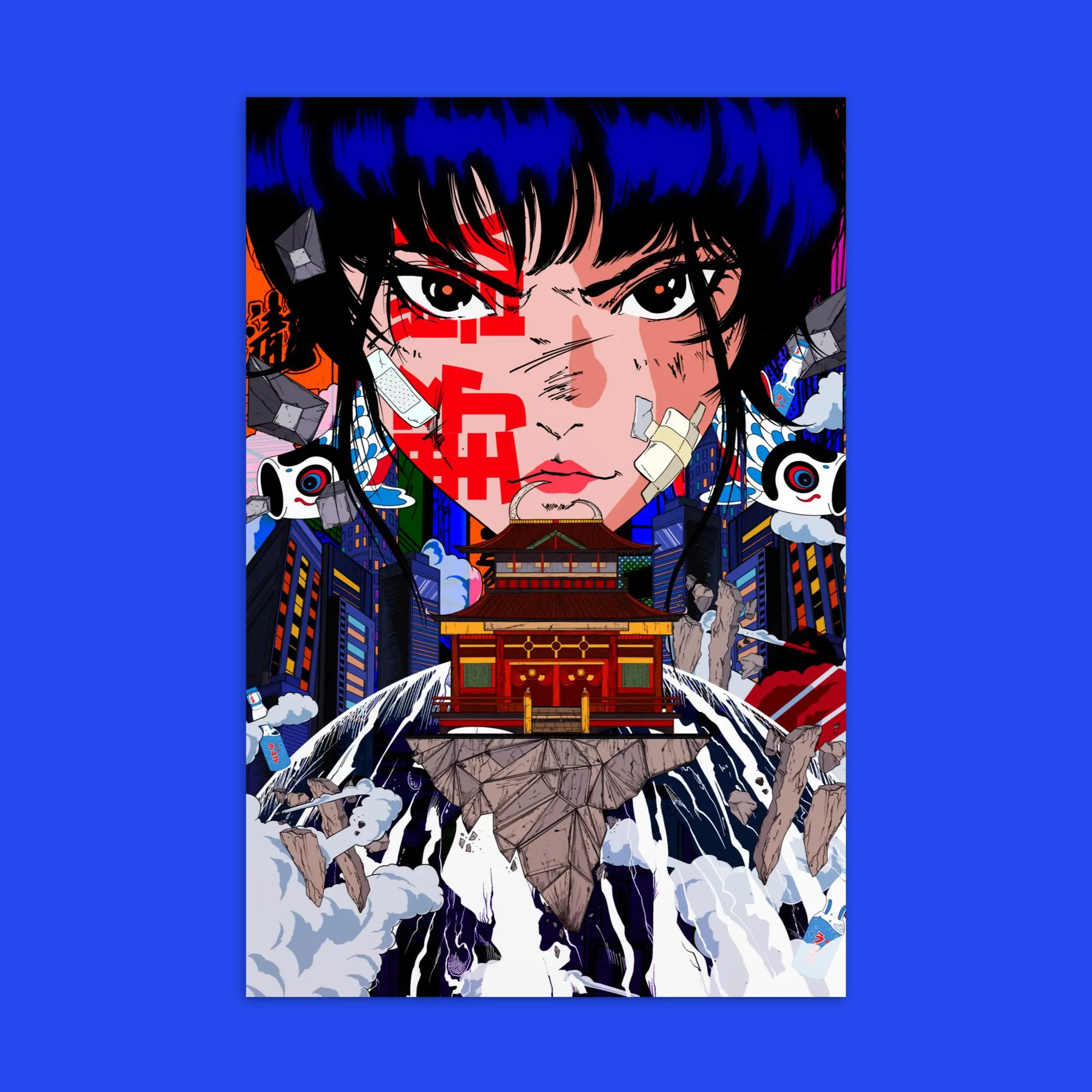 Popkiller Artist Series Jeremy Gdalia Floating Temple Postcard