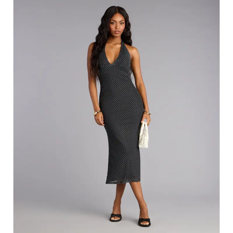 midi elegant halter dresses - TikTok Shop