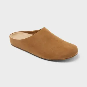 K-1 Universal Thread Size 10 Women's Brooke Clog Mule Flats in Tan Suede.
