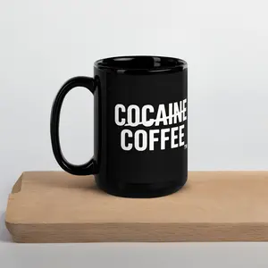 Cocaine Coffee Branded Black Glossy Mug