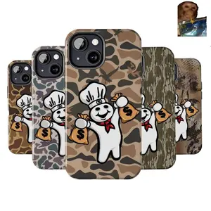 Dough Boy Camo Tough Casing for iPhone 11, 12, 13, 14, 15, 16, 17 (Pro, Plus, Mini, ProMax) - Smartphone, Cellphone Devices Accessories