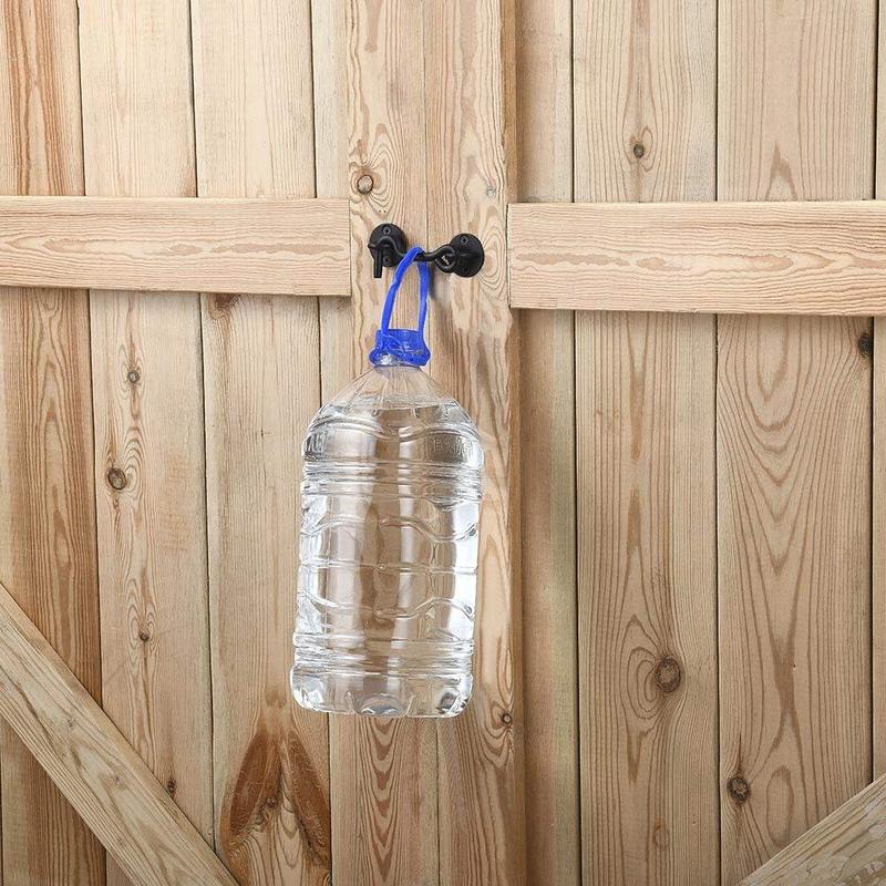 4” Privacy Hook and Eye Gate Latch Easy Lock for Barn Door, Black Raswik