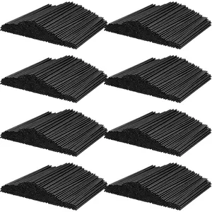 6000 Count Disposable Plastic 5 Inch Black Coffee Cocktail Stirrers Straws Sip Stir Sticks for Bars Juice Drinking