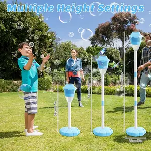 Automatic Handheld Bubble Machine for Kids, Bubble Maker Spring Summer Toys with Lights, Outdoor Rechargeable Blower Best Easter Gift for Children