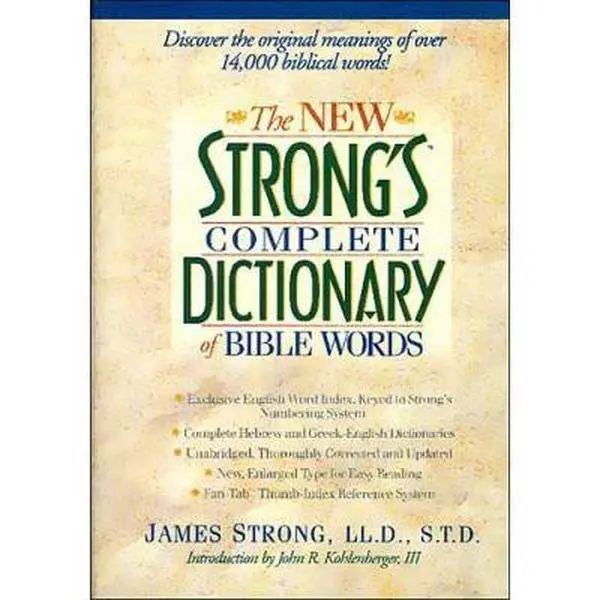 USED Book - The New Strong's Complete Dictionary of Bible Words by James Strong (Hardcover) - english