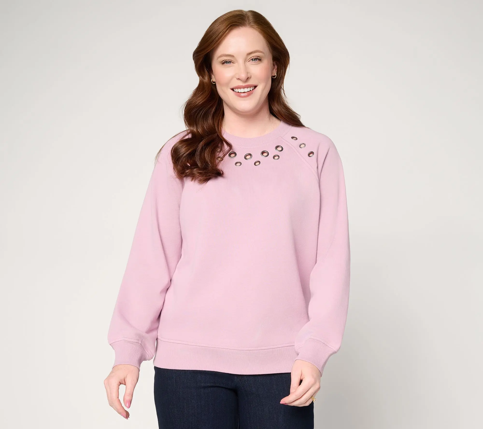 Peace Love World Grommet Detail Sweatshirt Peace Love World Grommet Detail Sweatshirt