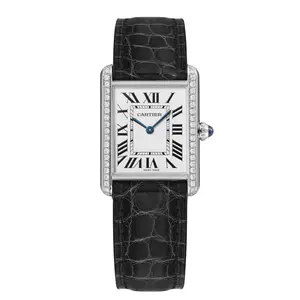 Cartier Tank Solo XL Ref. W5200003 Stainless Steel Aftermarket Diamond Bezel Automatic Men's Watch WHP041037