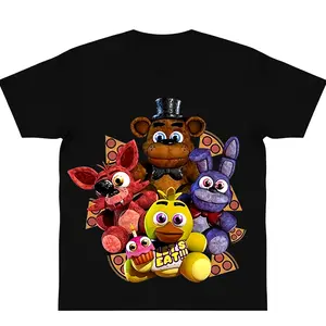 oversize cotton Five Nights at Freddy's FNaF Graphic Tee funny Tshirt y2k cotton fashion Streetwear Top Trending Machine Wash Safe horror game fans gift