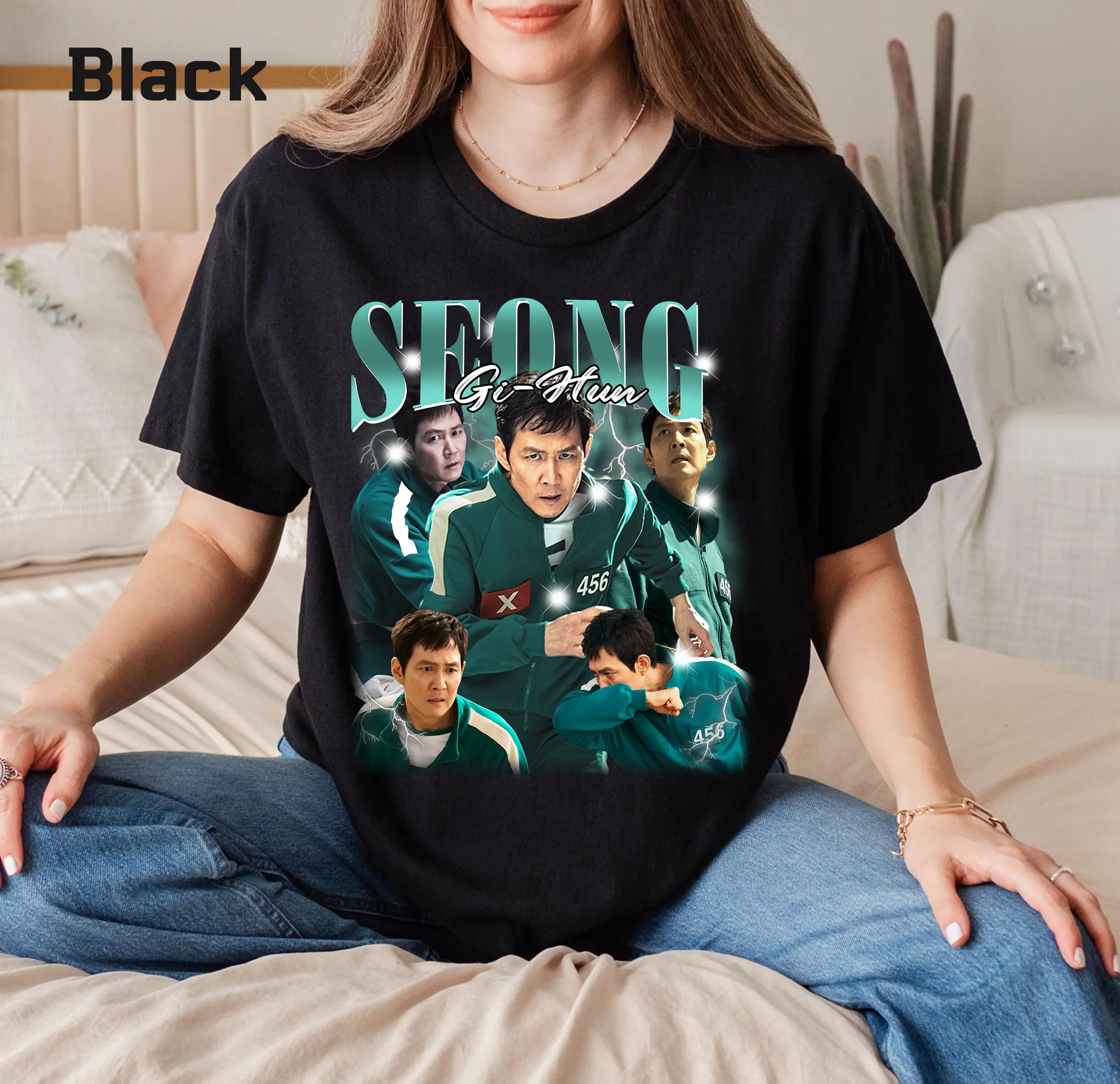 Player 456 Squid Game ss2 T-Shirt, Trending Graphic Seong Gi Hun Shirt, Vintage Squid Game ss2 Tshirt, Player 456 unisex Tee Classic Cotton