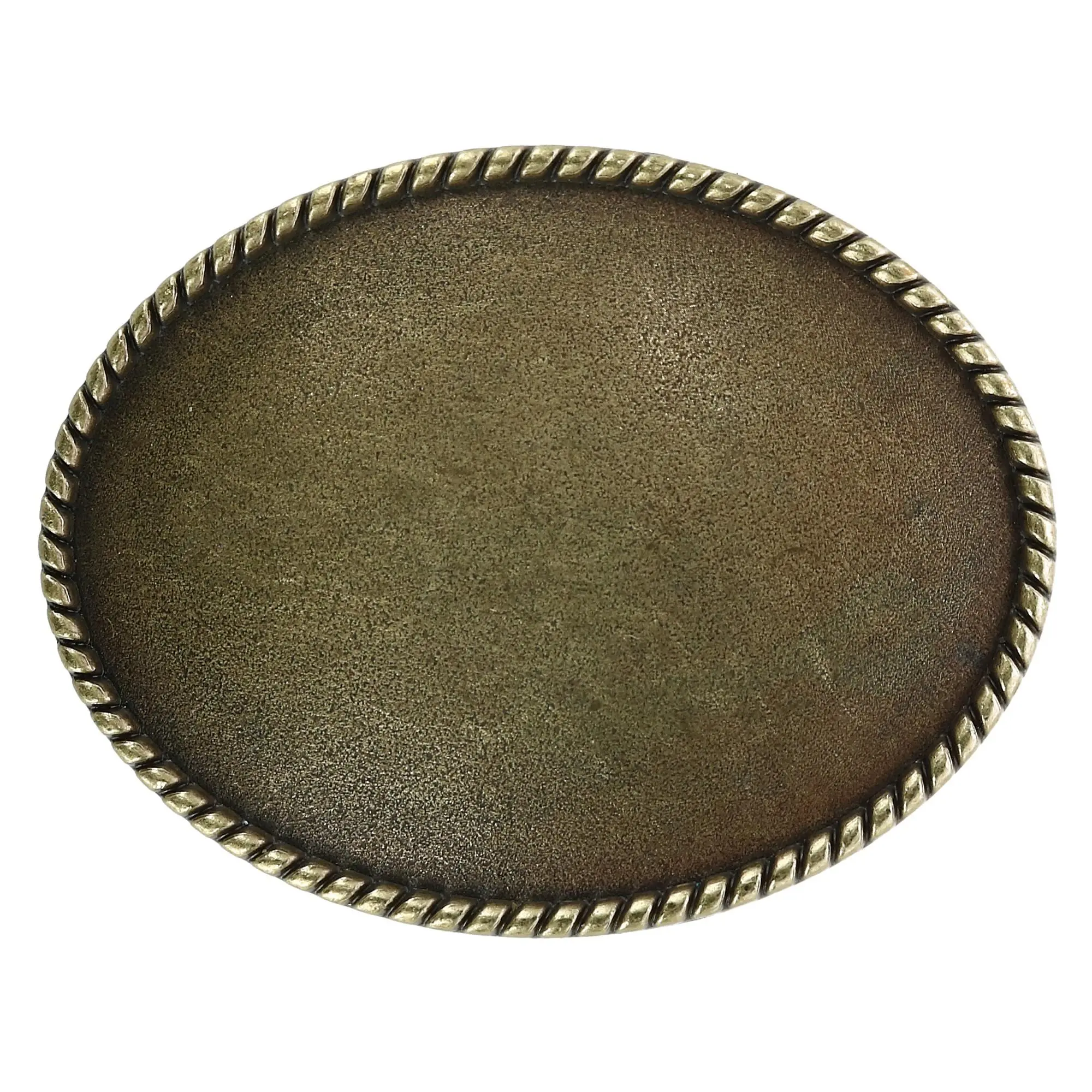 CTM Blank Oval Belt Buckle with Edge Detail, Belt Buckles, Heavy Duty, Waist Belt