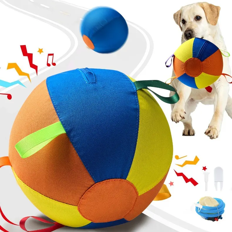 21.65-in Original Extra-Large Interactive Training Ball for Dogs, Newly Upgraded Rubber Ball, Chew-Resistant Stress-Relieving Herding Toy for Medium & Large Dogs, Outdoor Park Training Gift, Large Rubber Balls