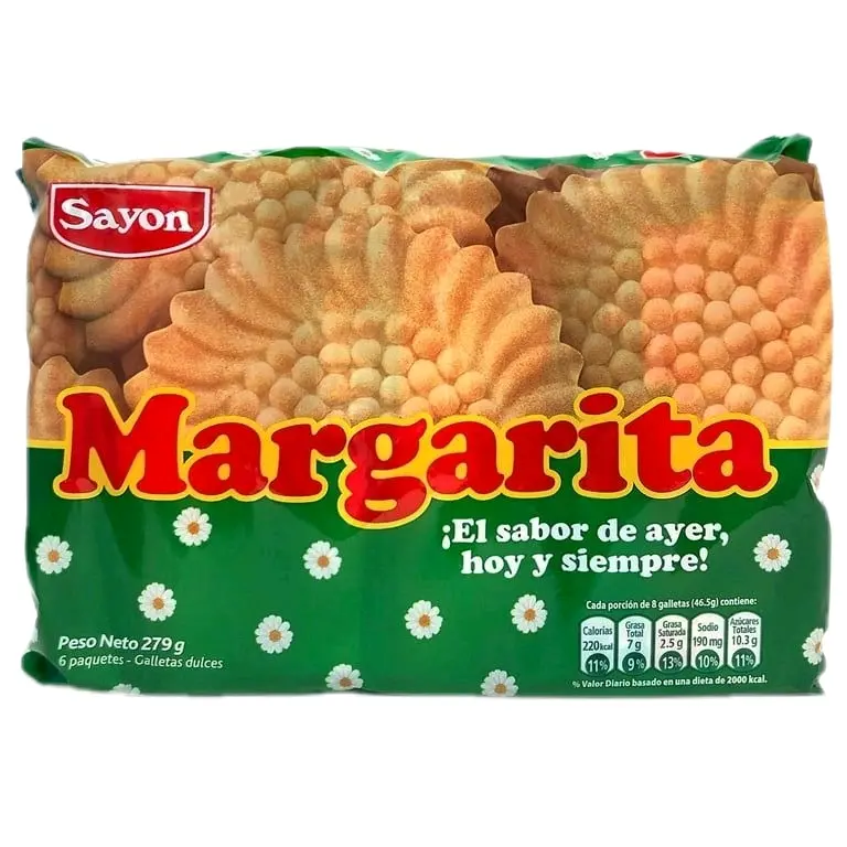 Margarita Buttery Vanilla Sweet Biscuits - 2-Pack Trans Fat Free Cookie Snack Packs, 279g Each, Party Snacks, 12 Months Shelf Life