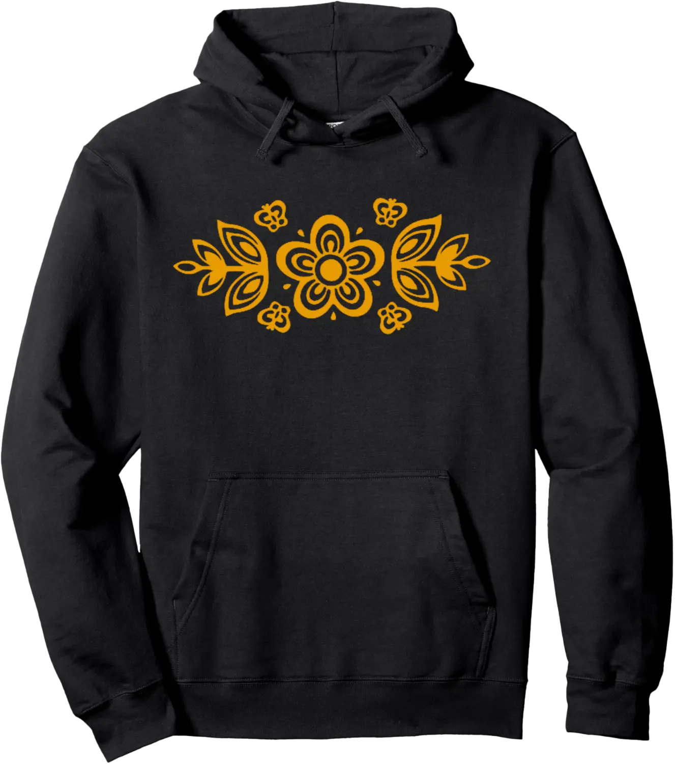 Vintage Pyrex Pattern - Butterfly Gold (Orange) Pullover Hoodie - Wesleylewi Shop 28B0BQZK126B